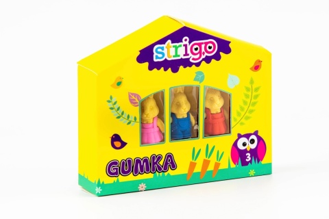 GUMKA ZWIERZĄTKA 3SZT STRIGO KRÓLIKI