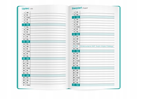KALENDARZ KSIĄŻKOWY 90x160mm UNIWERSALNY 2026