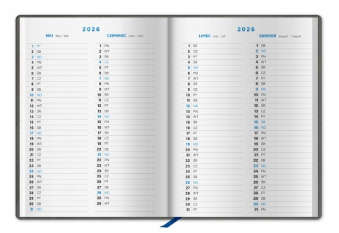 KALENDARZ KSIĄŻKOWY TYGODNIOWY MIDI 2026