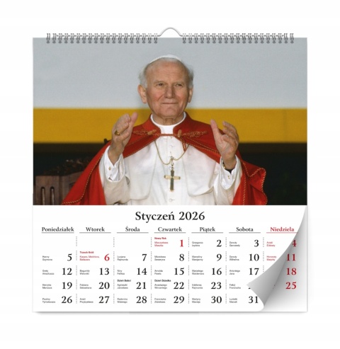 KALENDARZ PAPIEŻ JAN PAWEŁ II LUX 2026