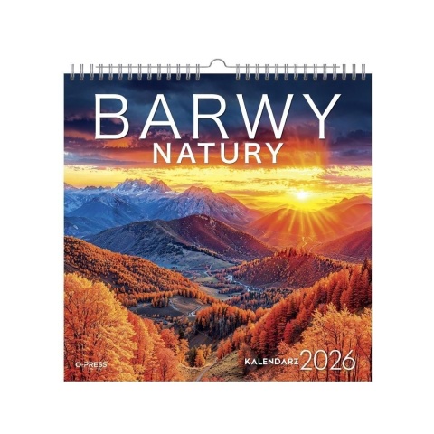 KALENDARZ ŚCIENNY 33x33 BARWY NATURY 2026