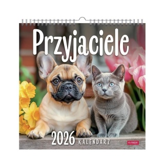 KALENDARZ ŚCIENNY 33x33 PRZYJACIELE 2026