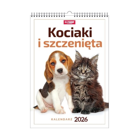 KALENDARZ ŚCIENNY A3 KOCIAKI I SZCZENIĘTA 2026