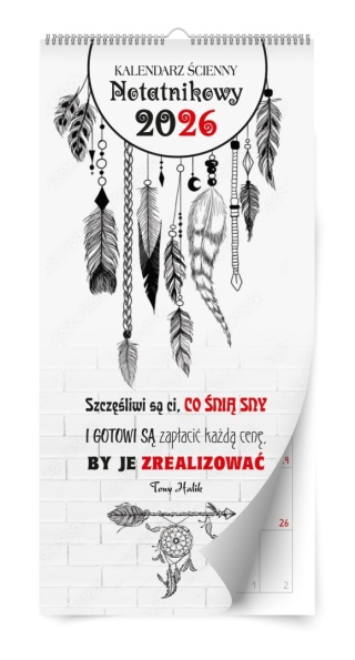 KALENDARZ ŚCIENNY NOTATNIKOWY 2026