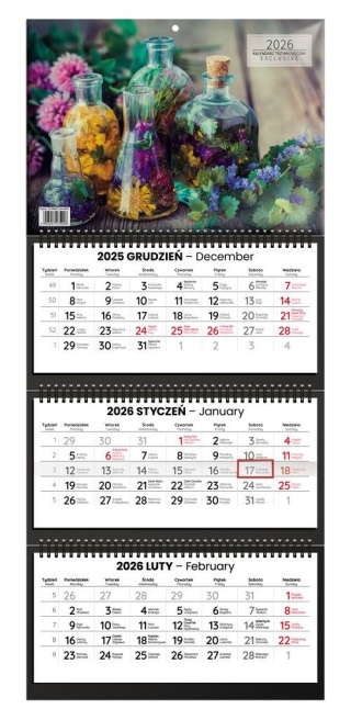 KALENDARZ TRZYMIESIĘCZNY EXCLUSIVE 2026