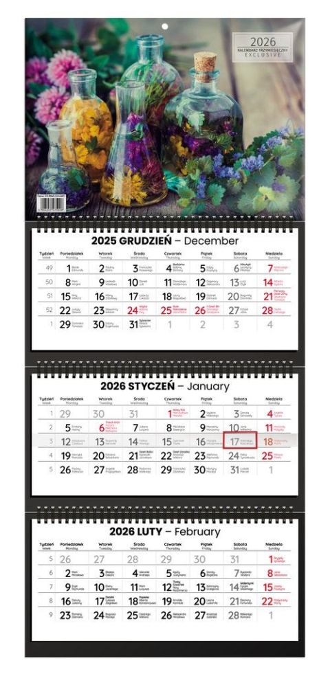 KALENDARZ TRZYMIESIĘCZNY EXCLUSIVE 2026