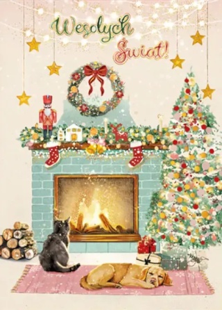 KARNET B6 BN ŚWIĄTECZNY KOMINEK