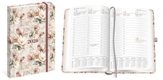 Kalendarz książ.A5 192 Mat+UV Magnol. 26