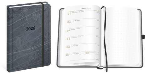 Kalendarz książk.A5 192 Mat+UV Stone 26