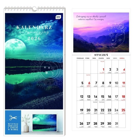Kalendarz motywacyjny 22x46cm Magia 2026