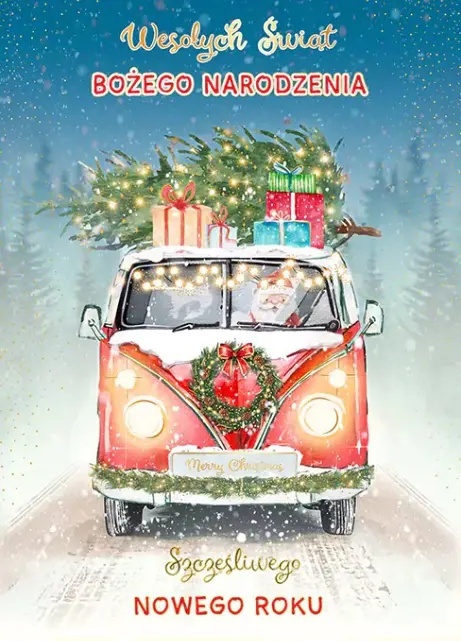 Karnet B6 BN ŚWIĄTECZNY AUTOBUS