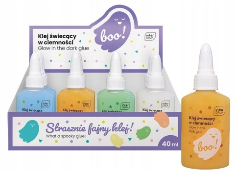 Klej świec w ciemn do dekor 40ml BOO 12s