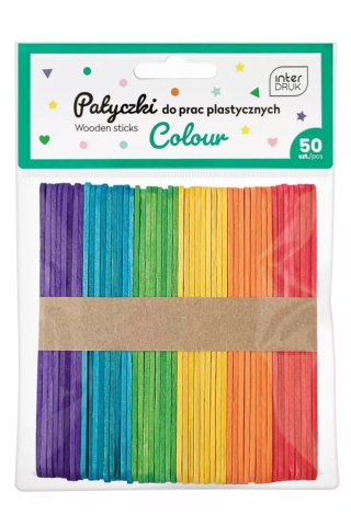 Kolorowe patycz do pr plast 113x10 50szt