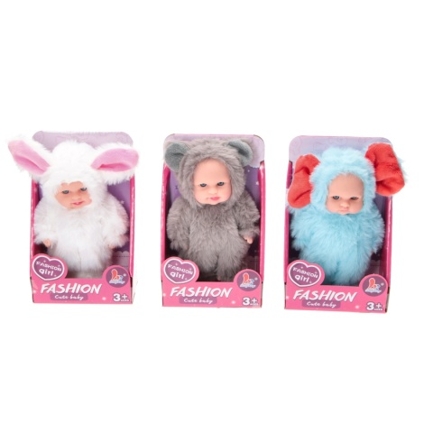 LALKA BOBAS W PLUSZOWYM UBRANKU 14CM MIX3 MC