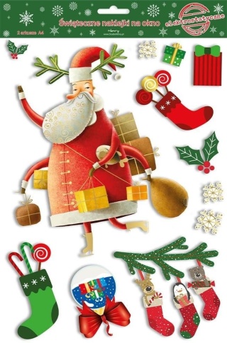 Naklejki elektrostatyczne BN MIKOŁAJ A4/2ARK