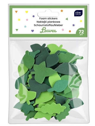 Naklejki piankowe samoprz.72szt.Leaves