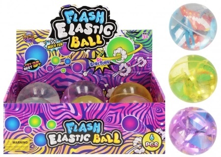 Piłka świecąca z wodą odbijająca 10 cm mix kolorów