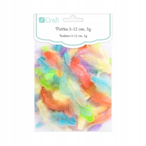PIÓRKA 5-12 CM, 5 G PASTEL MIX KOLORÓW