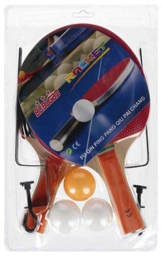 RAKIETKI DO PING-PONG+3PIŁKI+SIATKA 19X30X4 MC