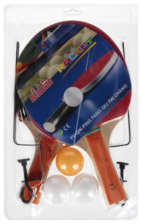 RAKIETKI DO PING-PONG+3PIŁKI+SIATKA 19X30X4 MC