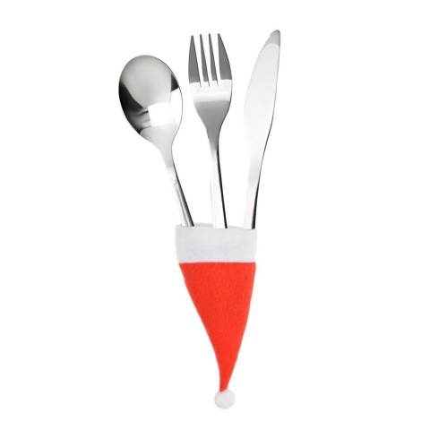 Świąteczne etui na sztućce - Mikołaj (6 szt.)