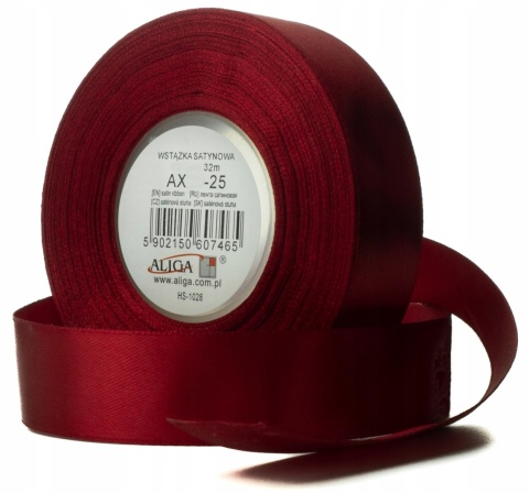 Wstążka sat c.czerw 6mm/32m 1szt ax06-25