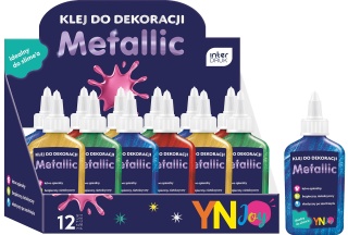 YNJ Klej do dekoracji 70g METALLIC 12szt