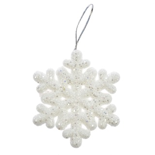 Zestaw lśniących śnieżynek 7 cm (8 szt.)