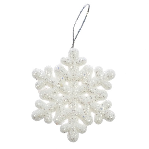 Zestaw lśniących śnieżynek 7 cm (8 szt.)