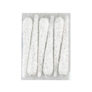 Zestaw sopli posrebrzanych 17cm (6 szt.)