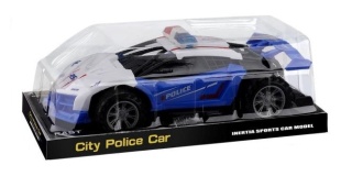 Auto policja z napędem zabawka biało niebieska 22x10,5x8 cm