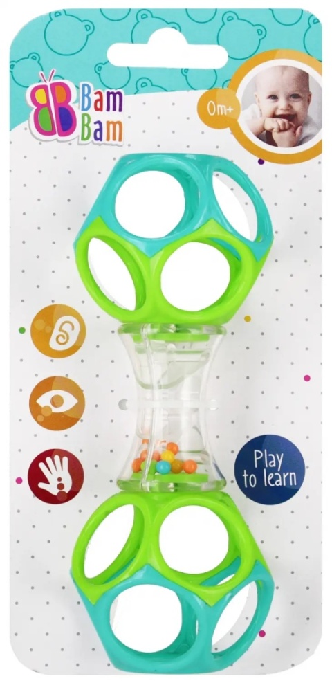 BAM BAM KULA Z GRZECHOTKĄ HANTELKA 10X20X4