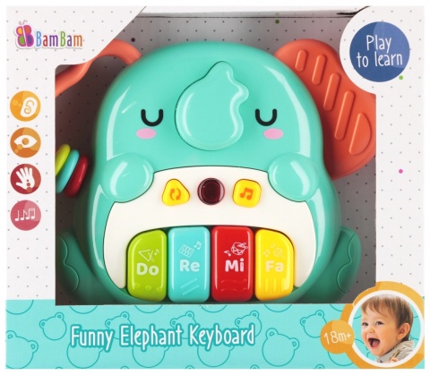 BAM BAM PIANINKO SŁONIK B/O 19X17X5