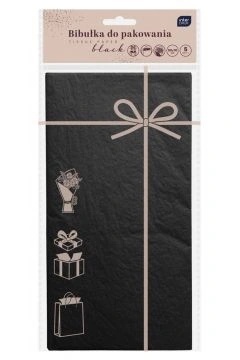 Bibułka do pakow.prez.50x70cm Czarna