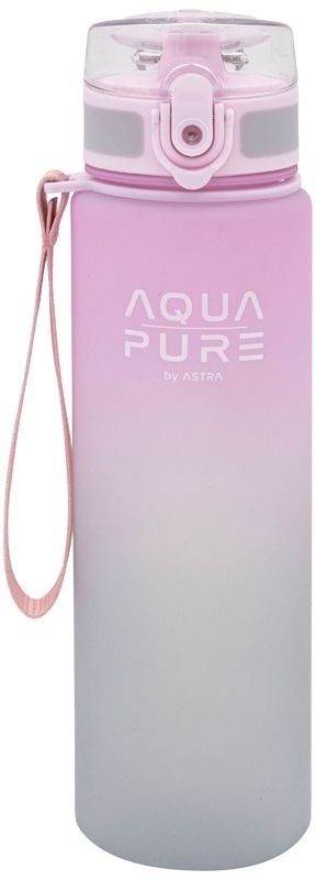Bidon AQUA PURE by ASTRA 600 ml - pink/grey