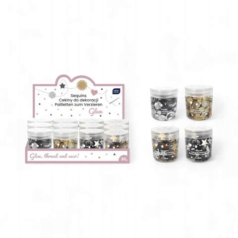 Cekiny do dekoracji 30g Glam