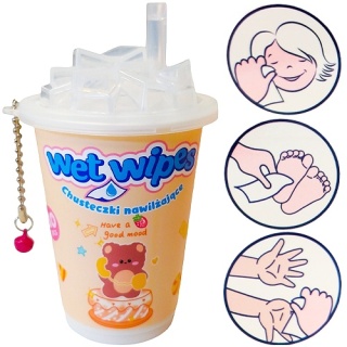 Chusteczki nawilżające w puszce-shake Animals ASTR