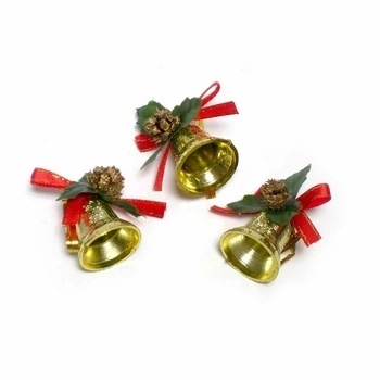 Dzwoneczki ozdobne złote dekoracyjne zestaw 8 sztuk