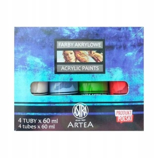 Farby akrylowe ARTEA tuba 60 ml - 4 kolory