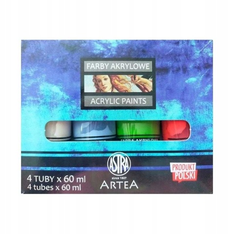 Farby akrylowe ARTEA tuba 60 ml - 4 kolory