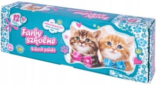 Farby szkolne Kotki 12kol.20 ml
