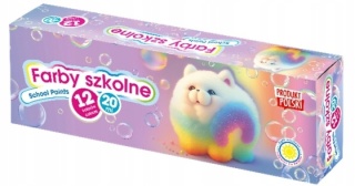 Farby szkolne Pieski 12kol.20 ml