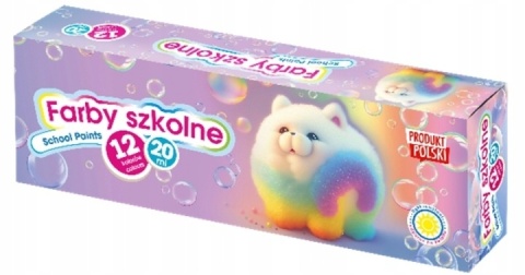 Farby szkolne Pieski 12kol.20 ml