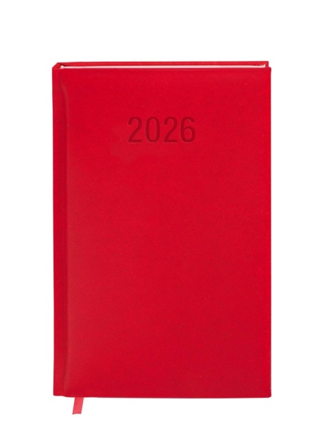 KALENDARZ KSIĄŻKOWY COLORFIX A6 TDW CZERWONY 2026