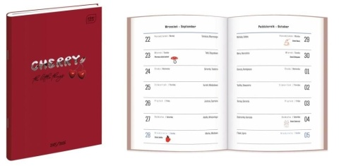 KALENDARZ SZKOLNY ZESZYTOWY B6 CHERRY 2025/26