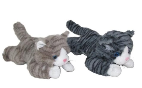 KOT LEŻĄCY 2 KOL Z GŁOSEM 25CM