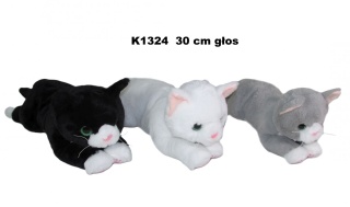 KOT PLUSZOWY 3 KOL 30CM Z GŁOSEM
