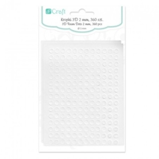 Kropki klejące 3D piankowe dwustronne 5x2 mm 360 sztuk