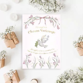 Karnet A5 CHRZEST GOŁĄBEK W KWIATACH
