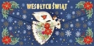 Koperta ZDOBIONA Z ŻYCZENIAM BN ANIOŁEK